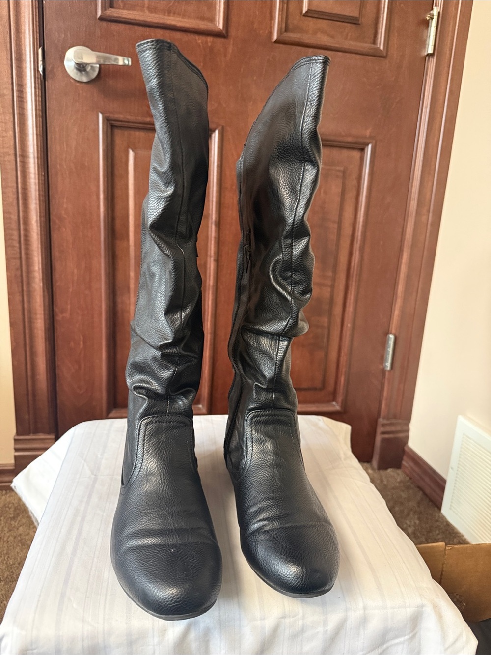 Fergalicious Classic Women's Black Tall Leather Boots